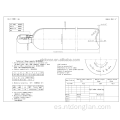 cilindro con cilindro de gas de nitrógeno 40L de presión de 232 bar